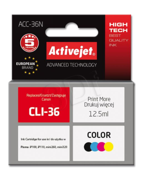 ActiveJet barvno črnilo Canon CLI-36