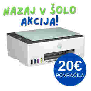 Tiskalnik multifunkcijski brizgalni barvni HP Smart Tank 582 A4 enostransko skeniranje USB WiFi 22ppm (4A8D6A)